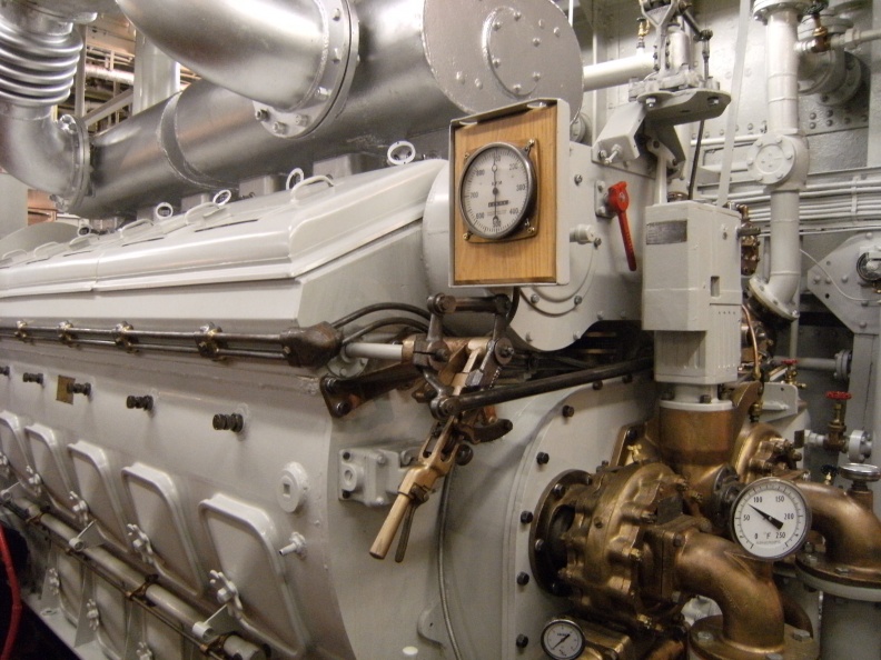 An EMD diesel engine with a Marquette governor control on the John Purves tug boat_.JPG